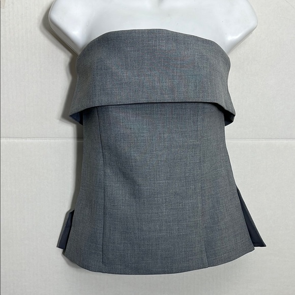 Aritzia Babaton color Heather Dark Grey Element Tube Top - Picture 2 of 6